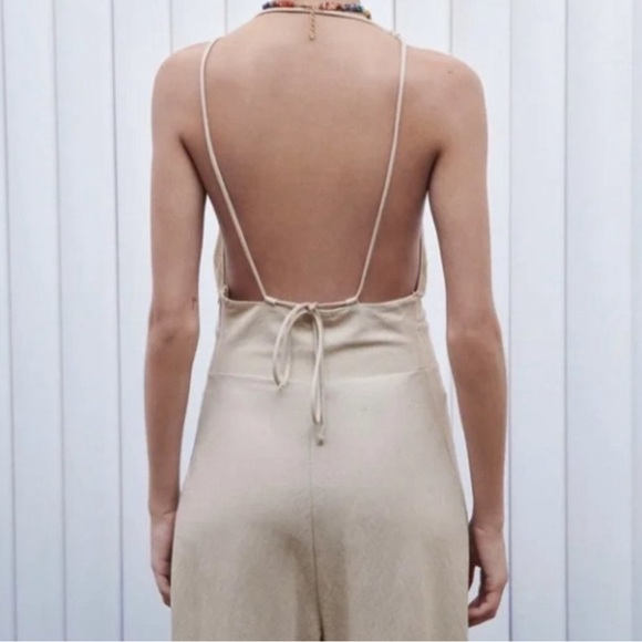 Zara Jumpsuit with side zip NWOT SZ L - Picture 6 of 7